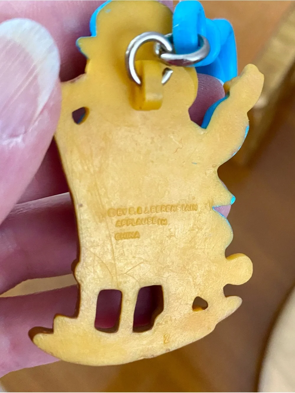 Vintage 80s Berenstain Bears Keychain Lot of 4 Papa Mama Brother Sister PVC Clip